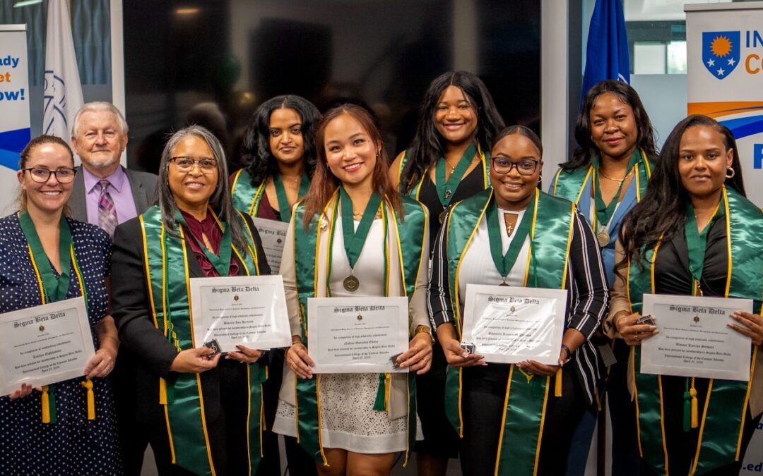 ICCI Students honored at Sigma Beta Delta Induction
